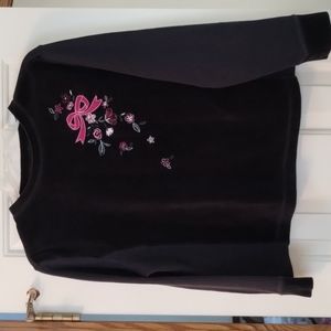 Cute ERICA black long sleeve top, Petite